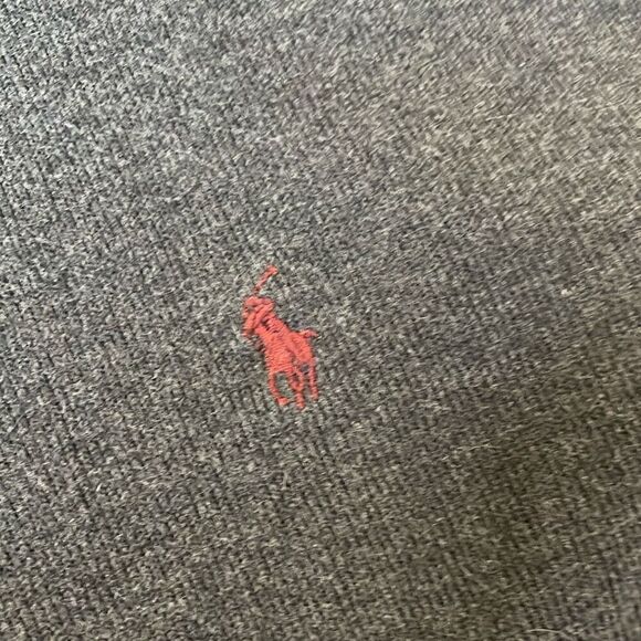 Polo Ralph Lauren grey quarter zip sweater size large - Picture 7 of 9